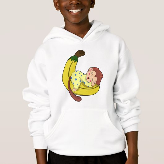 Affen schlafen in Pajamas Hoodie (Vorderseite)