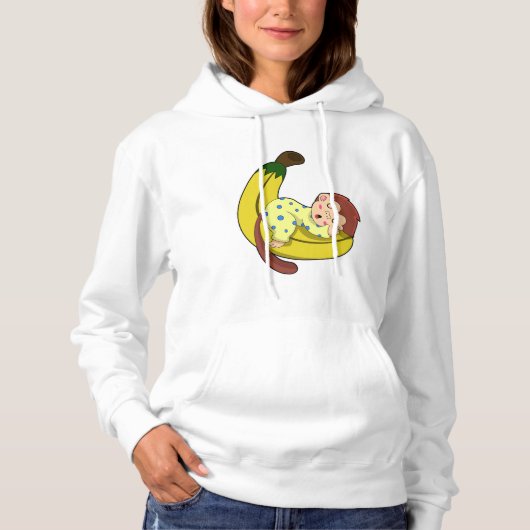 Affen schlafen in Pajamas Hoodie (Vorderseite)