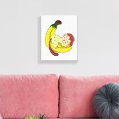 Affen schlafen in Pajamas Leinwanddruck (Insitu (Wohnzimmer))