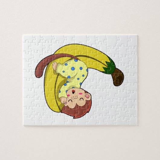 Affen schlafen in Pajamas Puzzle (Horizontal)