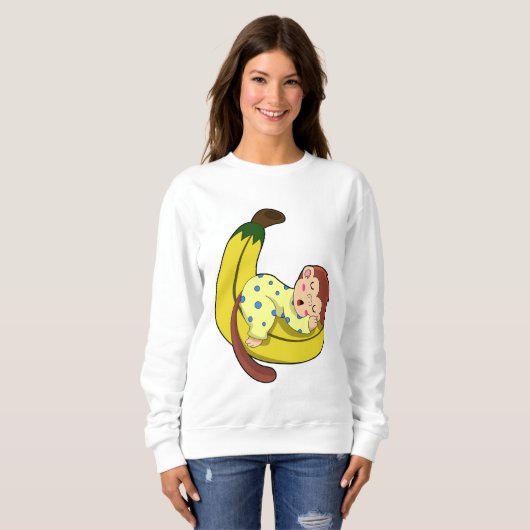 Affen schlafen in Pajamas Sweatshirt (Vorne ganz)