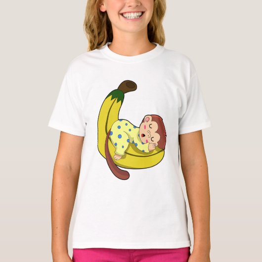 Affen schlafen in Pajamas T-Shirt (Vorderseite)