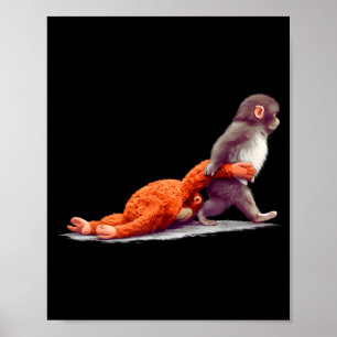 Affen Schlag Baby Grafik kleiner Schlag große Lieb Poster