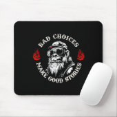 Affen schlechte Entscheidungen machen gute Geschic Mousepad (Mit Mouse)