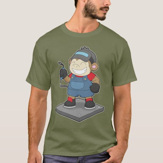 Affen-Schweißer T-Shirt (Vorderseite)