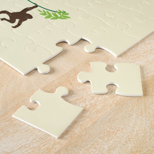 Affen schwingen auf Baum Puzzle (Seite)