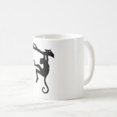Affen-Silhouette Kaffeetasse (VorderseiteRechts)