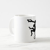 Affen-Silhouette Kaffeetasse (Vorderseite Links)