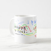 Affen sind kühl kaffeetasse (Vorderseite Links)