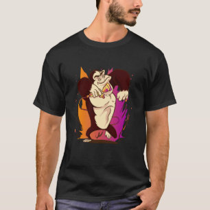 Affen singen Karaoke Sängermusikmikrofon T-Shirt