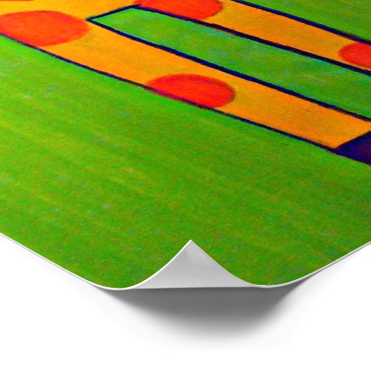 Affen spielen mit Giraffe Poster (Ecke)