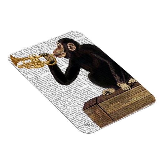 Affen spielt Trumpf 2 Magnet (Rechte Seite)