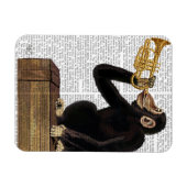 Affen spielt Trumpf 2 Magnet (Horizontal)