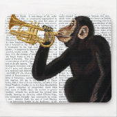 Affen spielt Trumpf 2 Mousepad (Vorne)