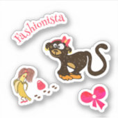 Affen und Bananen Aufkleber (Vorderseite)