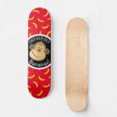 Affen und Bananen Party Rot und Schwarz Skateboard (Vorderseite)