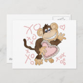 Affen und Kisses Tshirts und Geschenke Postkarte (Vorne/Hinten)