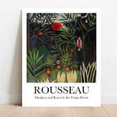 Affen und Parrot Jungfrau Forest Henri Rousseau Poster