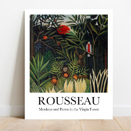 Affen und Parrot Jungfrau Forest Henri Rousseau Poster