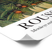 Affen und Parrot Jungfrau Forest Henri Rousseau Poster (Ecke)