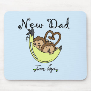Affen Vater von Twin Boys Tshirts and Gifts Mousepad