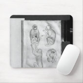 Affen, vom Vallardi Album Mousepad (Mit Mouse)