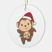 Affen Weihnachten Wintertiere Affen Keramik oder Ornament (Links)