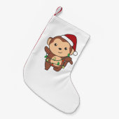 Affen Weihnachten Wintertiere Affen Kleiner Weihnachtsstrumpf (Vorderansicht (hängend))