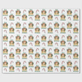 Affen Weihnachtsbrief Wintertiere Affen Geschenkpapier (Flach)