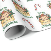 Affen Weihnachtsbrief Wintertiere Affen Geschenkpapier (Rolleneckpunkt)