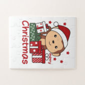 Affen Weihnachtsgeschenk Wintertiere Affen Puzzle (Horizontal)