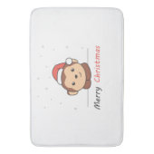 Affen Weihnachtsschnee Wintertiere Affen Badematte (Vorderseite Vertikal)