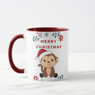 Affen Weihnachtsschnee Wintertiere Affen Tasse