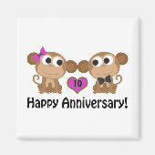 Affen zum glücklichen Jahrestag Magnet (Vorne)