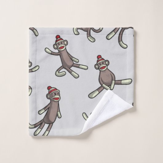 Affenaktion Badhandtuch Set (Waschlappen)