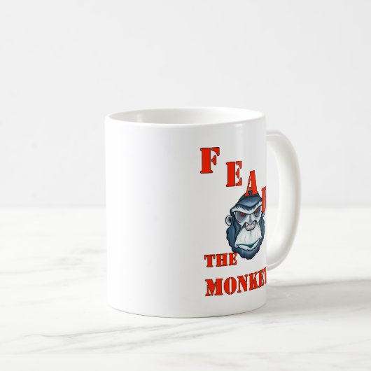 Affenangst Kaffeetasse (VorderseiteRechts)