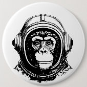 Affenastronaut Button (Vorderseite)