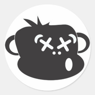 Affenaufkleber Runder Aufkleber