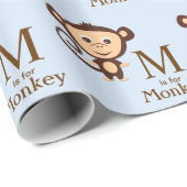 AffenBaby-Dusche Geschenkpapier (Rolleneckpunkt)