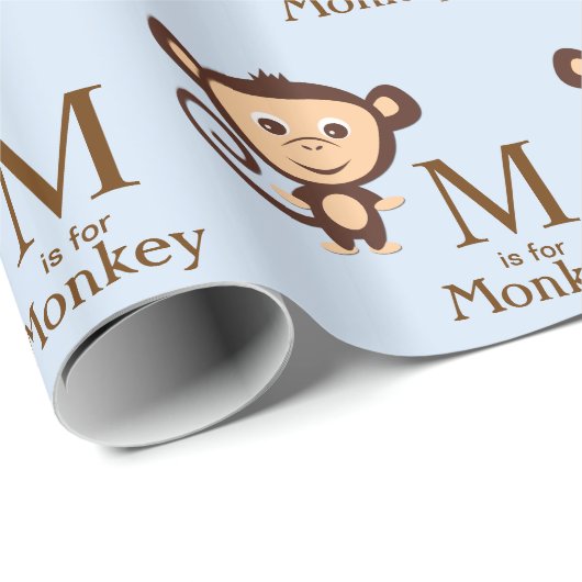 AffenBaby-Dusche Geschenkpapier (Rolleneckpunkt)