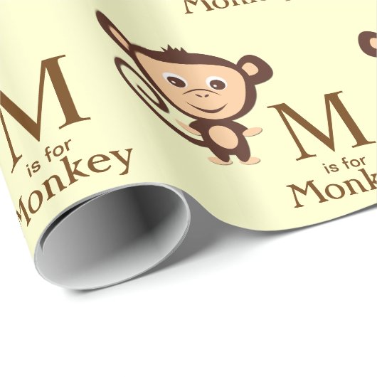 AffenBaby-Dusche Geschenkpapier (Rolleneckpunkt)