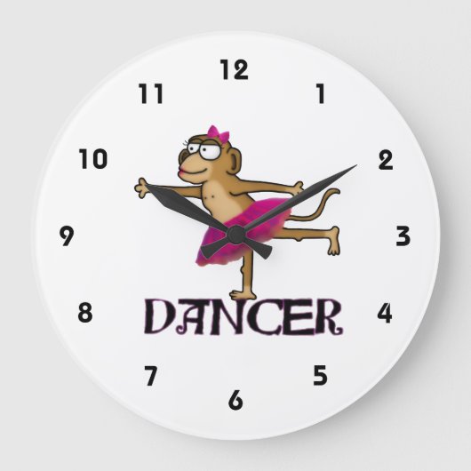Affenballett Große Wanduhr (Vorderseite)