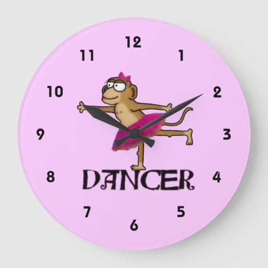 Affenballett Große Wanduhr (Vorderseite)
