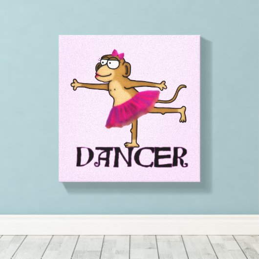 Affenballett Leinwanddruck (Insitu (Holzboden))