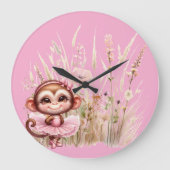 Affenballetttänzerin Große Wanduhr (Vorderseite)
