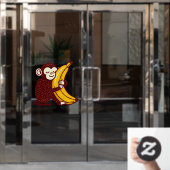 Affenbanane Liebe Fensteraufkleber (Büro Tür)