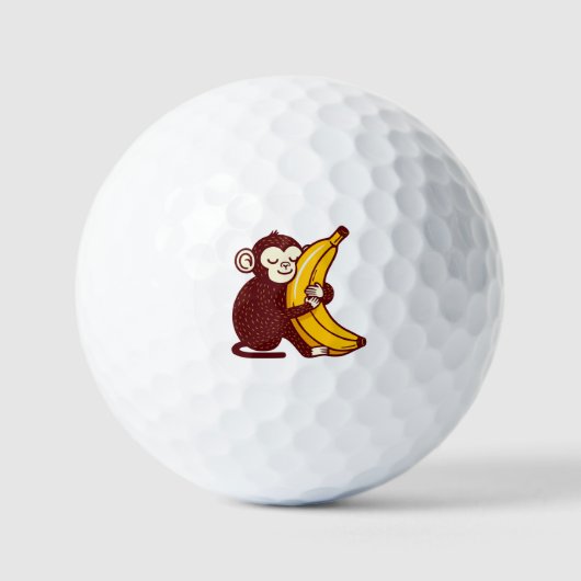 Affenbanane Liebe Golfball (Vorderseite)
