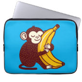 Affenbanane Liebe Laptopschutzhülle (Vorderseite)