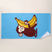Affenbanane Liebe Strandtuch (Vorderseite)
