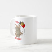 Affenbarsch 4. Geburtstag Kaffeetasse (Vorderseite Links)